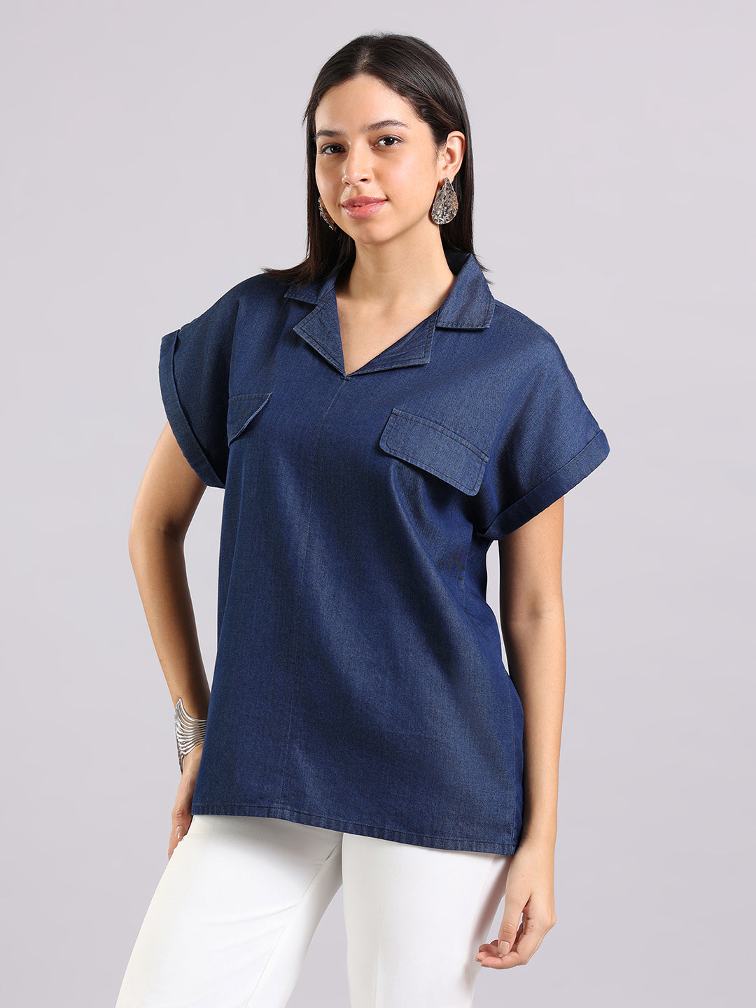 Casual Cool Lyocell Denim Top