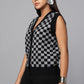 Checkmate Black Sleeveless Sweater Vest