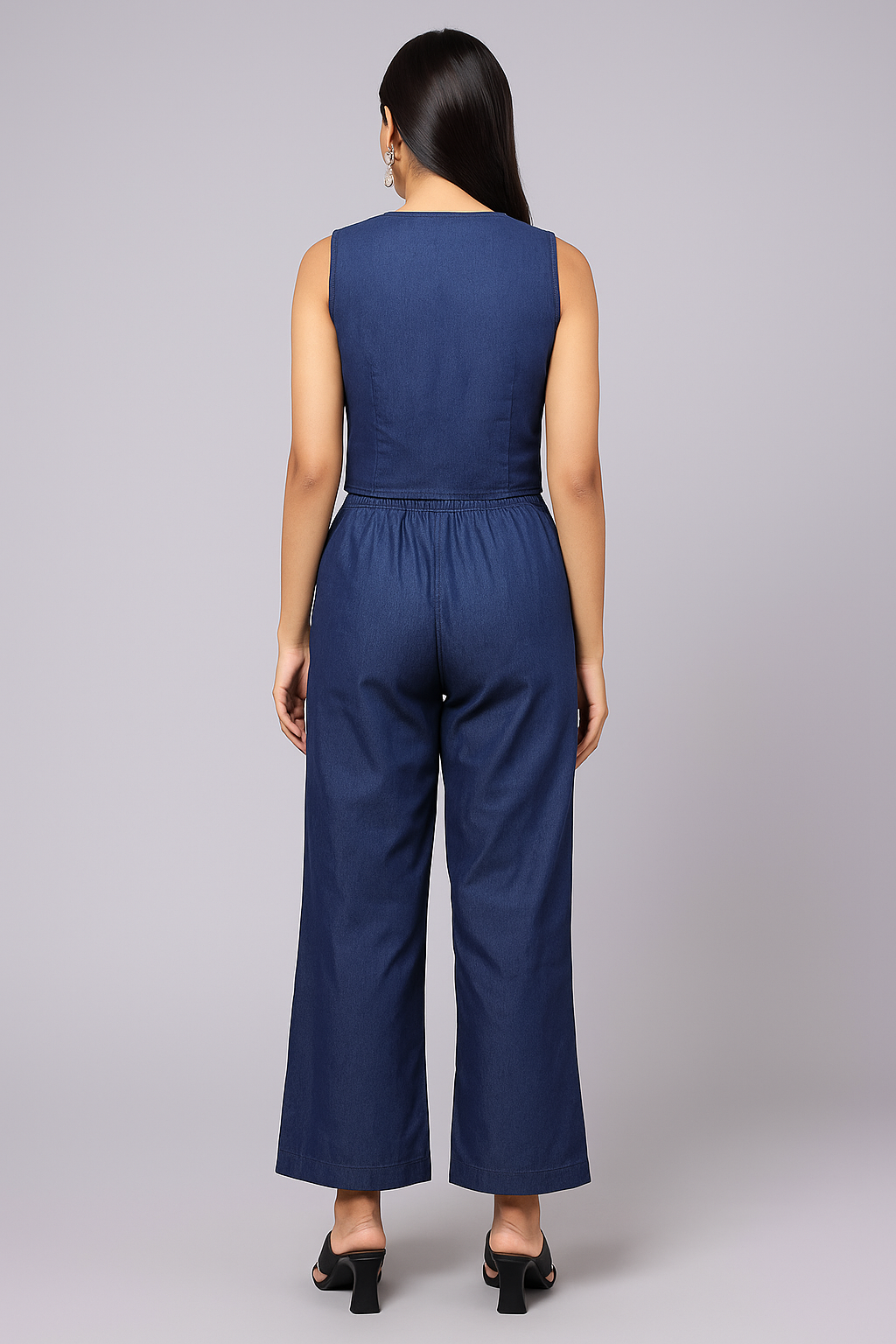 Zoya Blue Lyocell Denim Co-ord Set