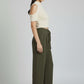 Minimal Straight Fit Trousers - Olive | Polyester