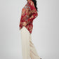 V-Neck Floral Tunic – Red | Viscose Blend