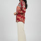 V-Neck Floral Tunic – Red | Viscose Blend