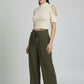 Minimal Straight Fit Trousers - Olive | Polyester