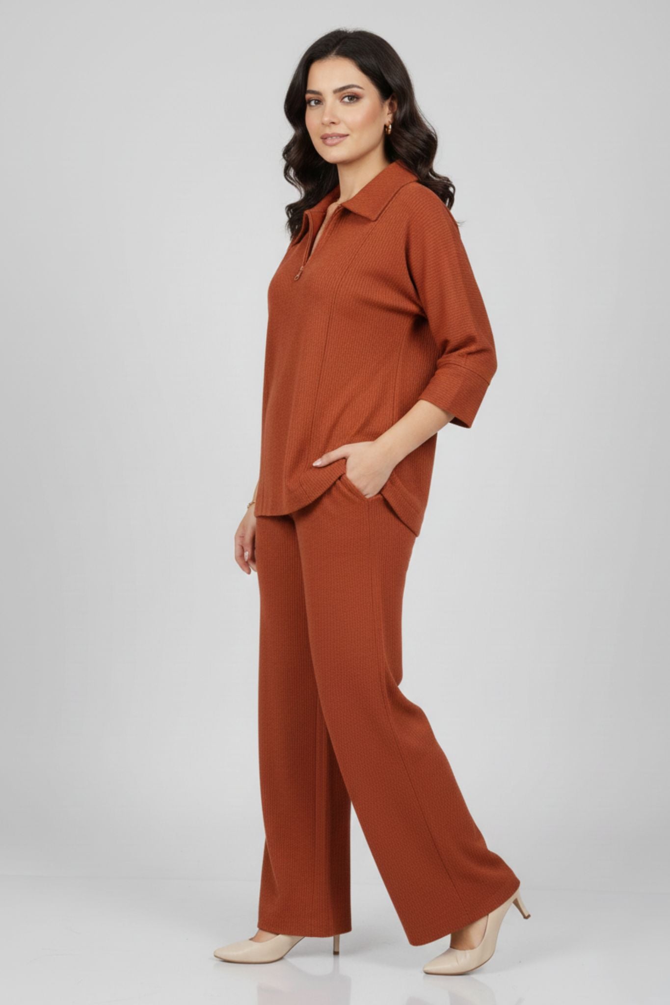 Amber Ease Rust Co-ord Set