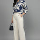 Modern Floral Shirt - Navy | Viscose Blend