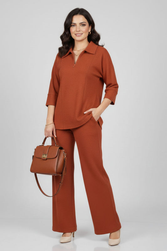 Amber Ease Rust Co-ord Set