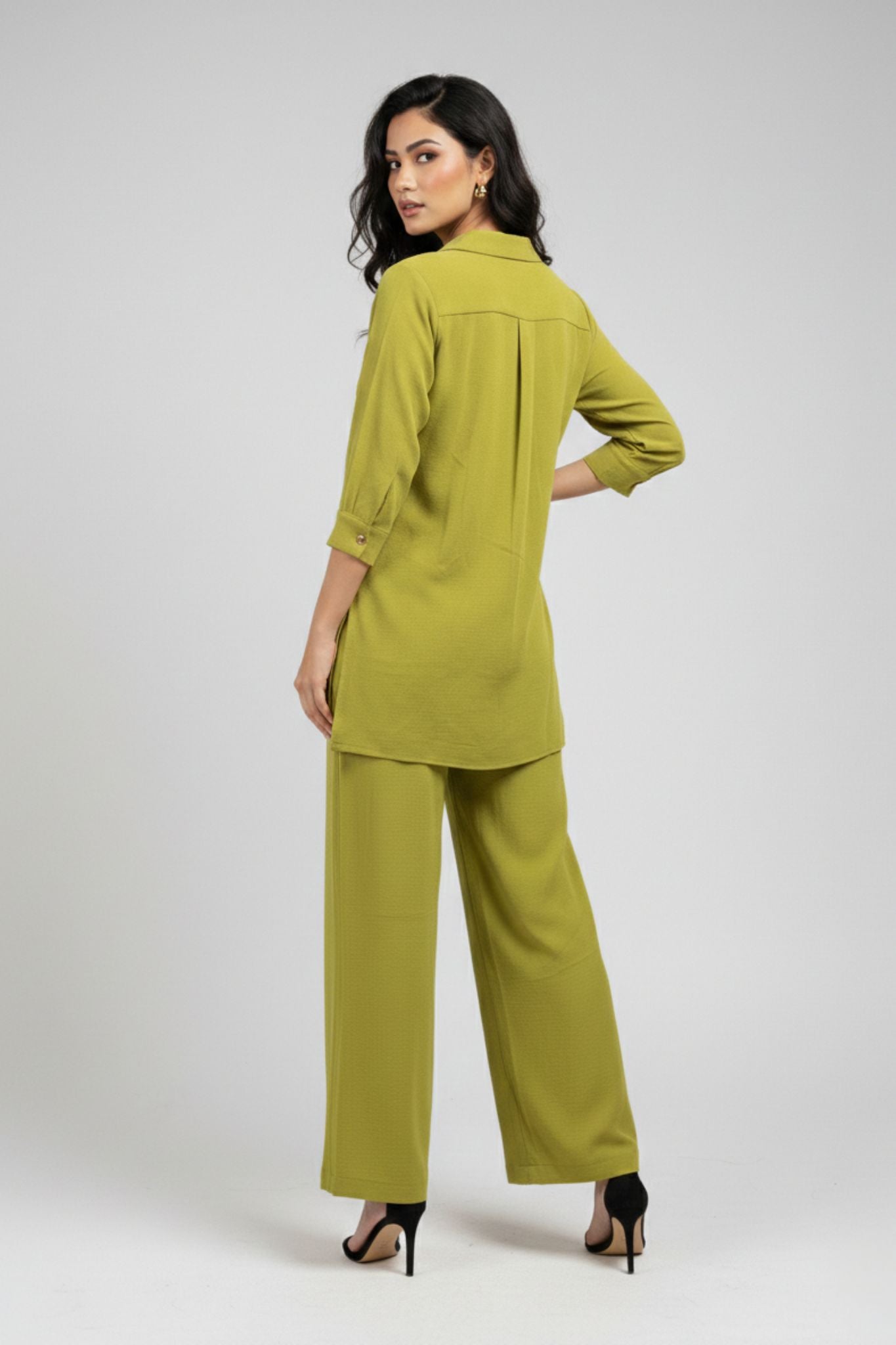 Everyday Ease Co-Ord Set - Green | Polyester