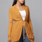 Versatile Belted Knitwear - Ocher
