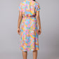 Sunset Glow V-Neck Dress