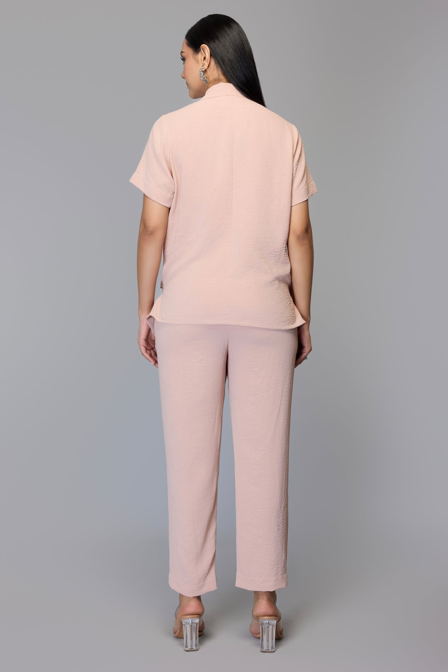 Dusky Pink Wrap-Style Co-ord Set