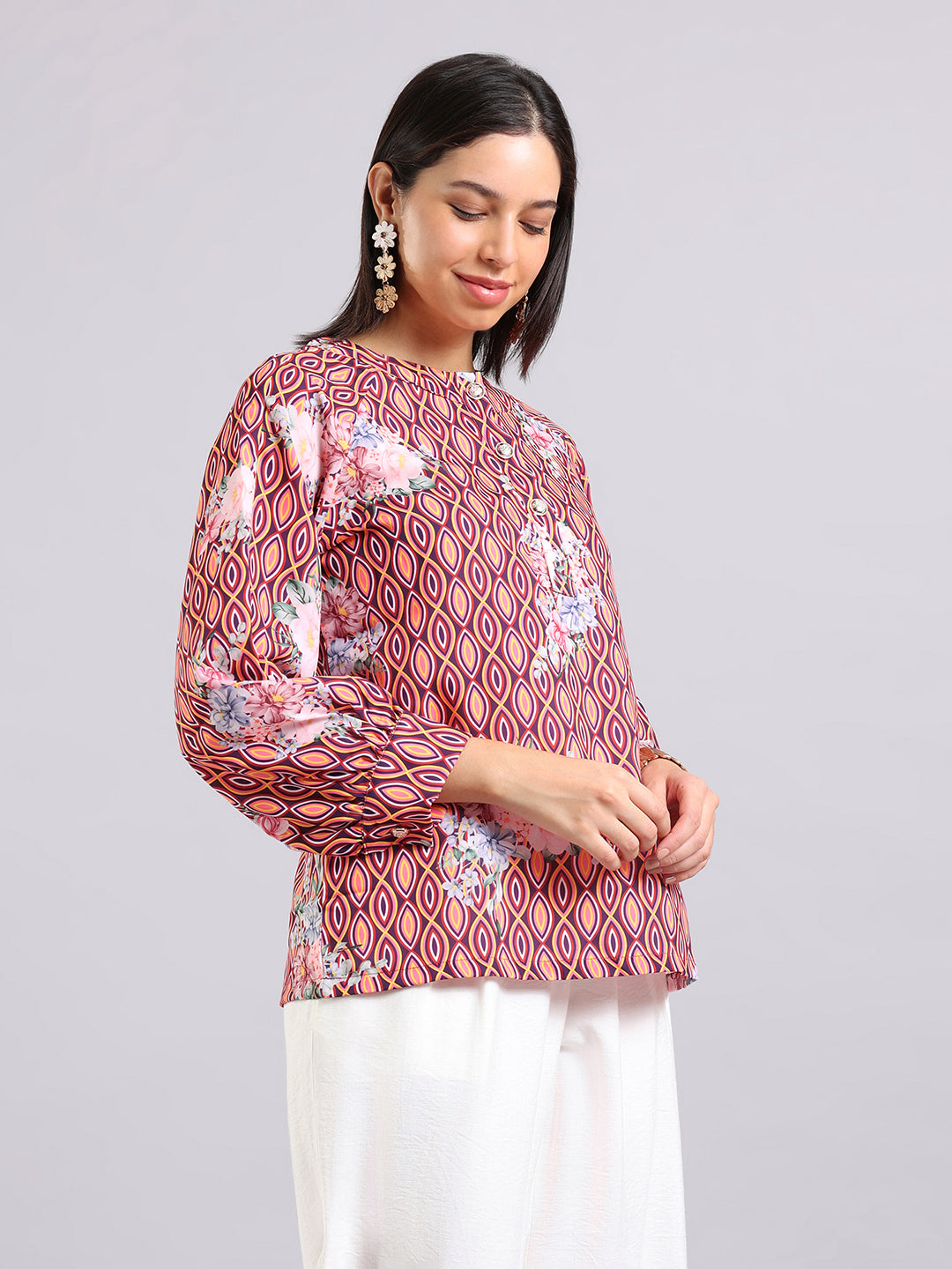 Retro Bloom Statement Top