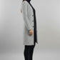 White Textured Longline Jacket