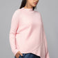 Effortlessly Chic Asymmetrical Sweater - Pink
