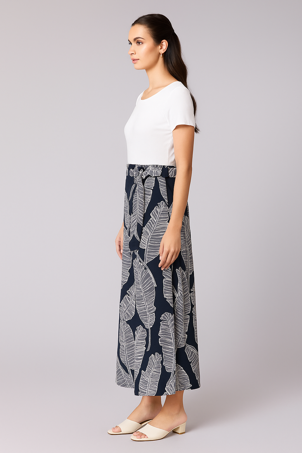 Tropical Leaf Maxi Skirt