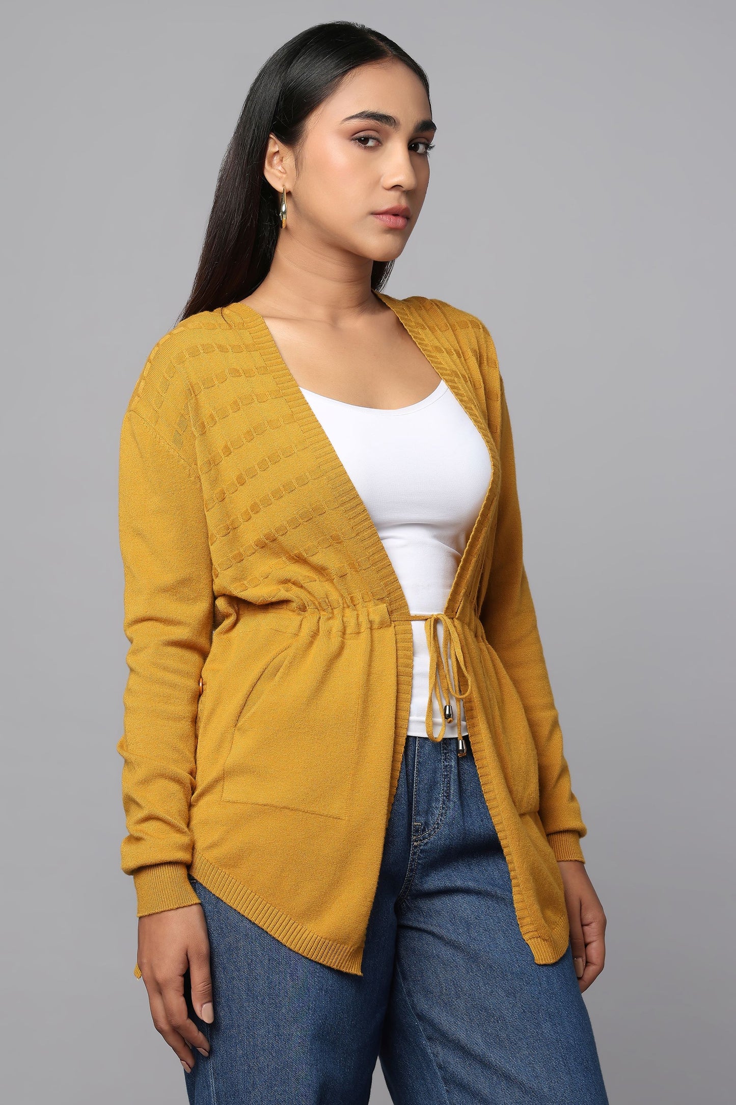 Everyday Knit Hoodie with Pockets - Ocher