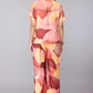 Blush Abstract Collared Top