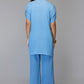 Soft Blue Lyocell Denim Trouser