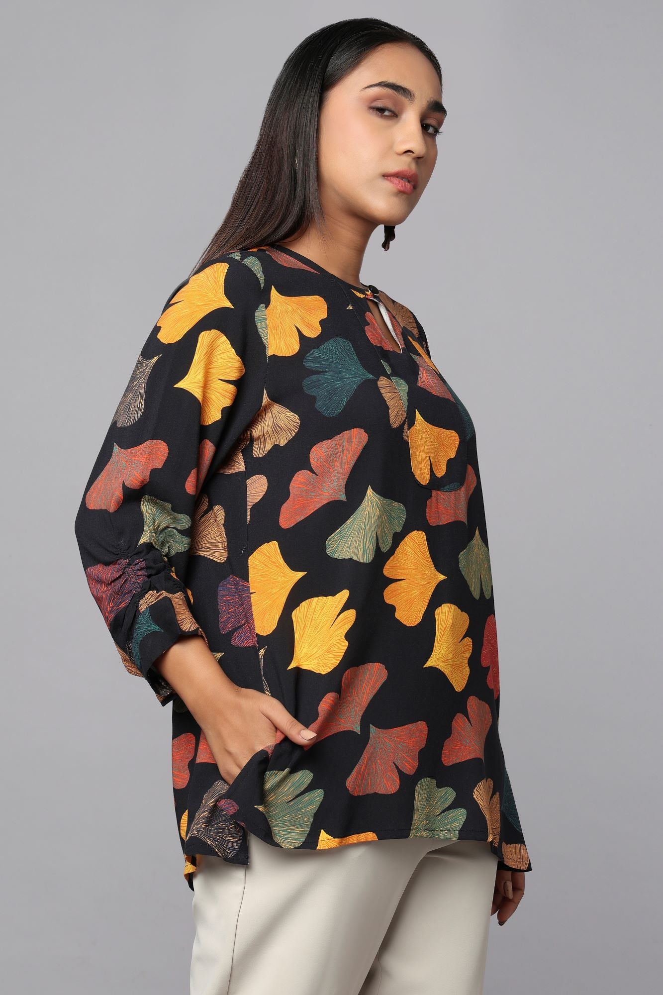 Bold Botanica Tunic Top