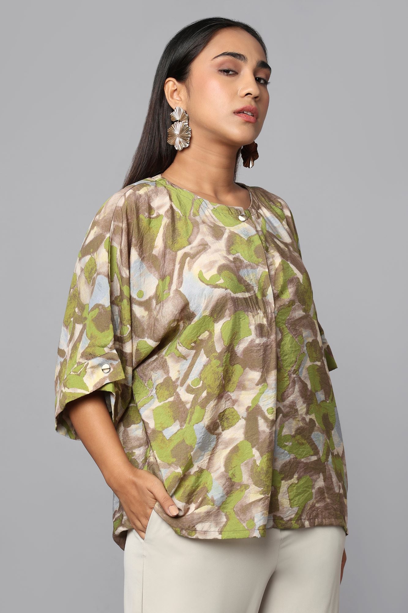 Earth Echo Printed Top
