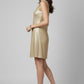 Sleeveless Mini Partywear Dress - Gold | Poly Blend