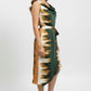Asymmetric Cowl Neck Dress - Multi | Polyester