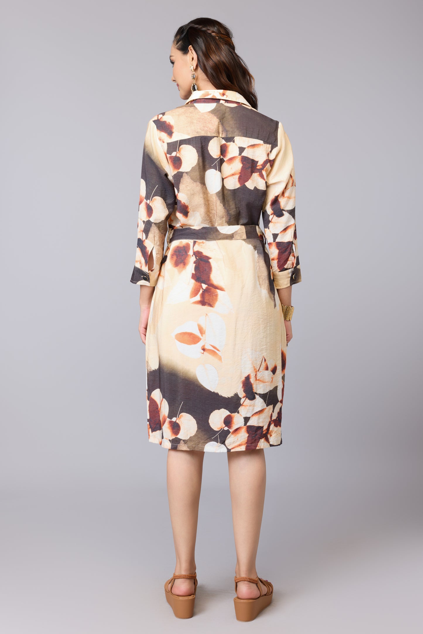 Multi Bloom Shirt Dress