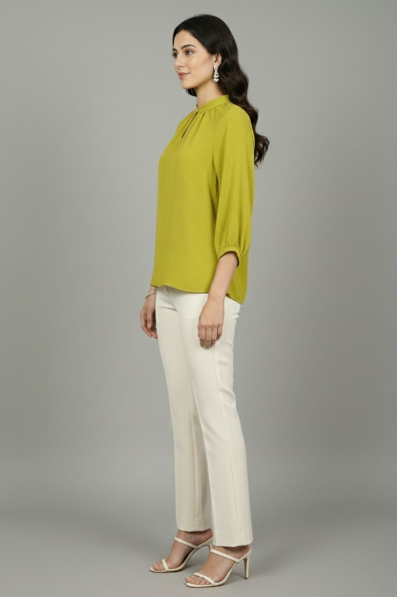 Soft Drape Top - Green | Polyester