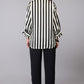 Monochrome Stripe Chic Shirt