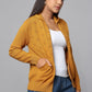 Hoodie Ocher Knit Sweater