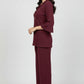 Maroon Button-Detail Co-Ord Set