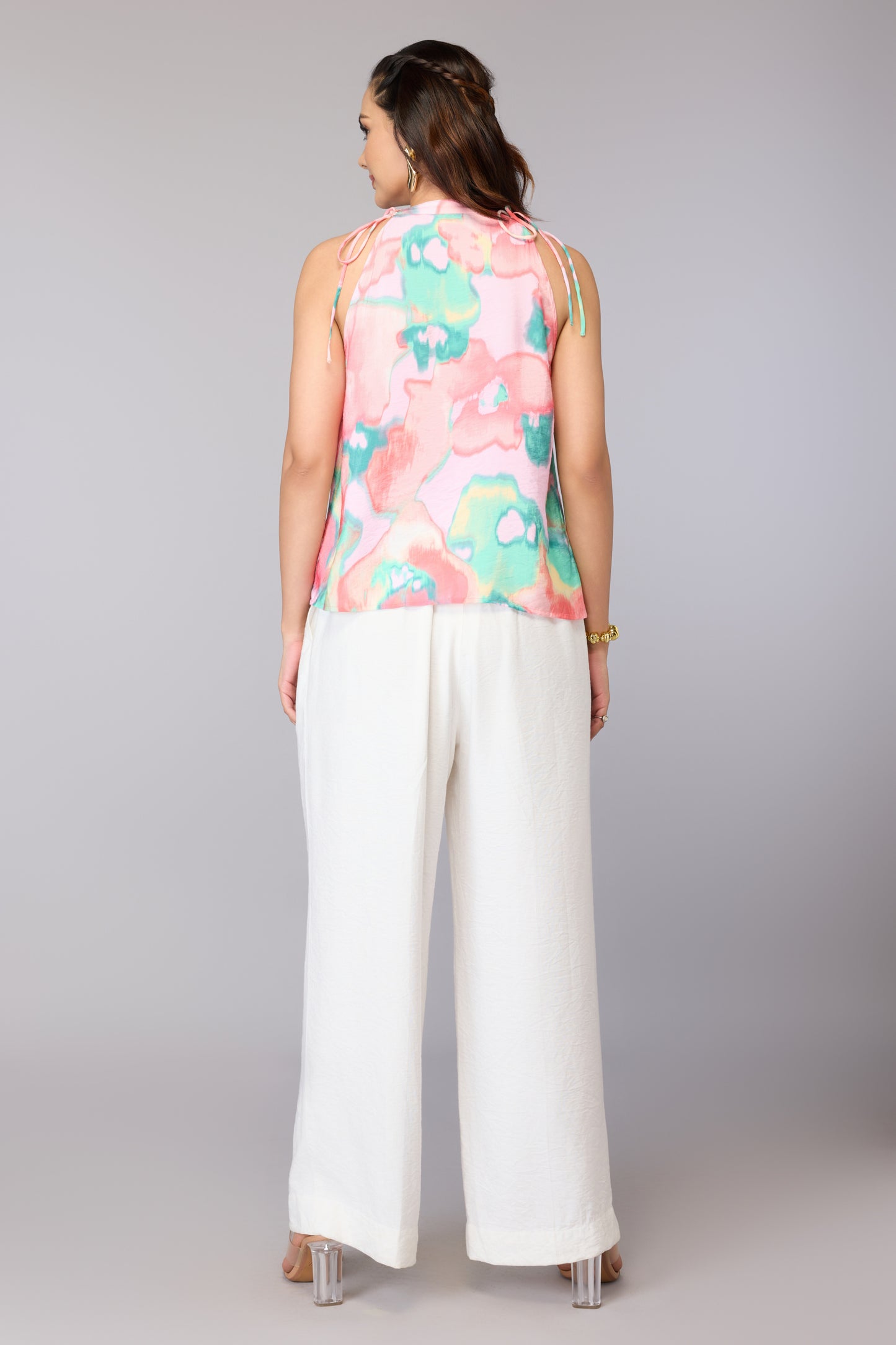 Vibrant Tie-Strap Halter Top