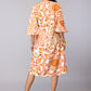 Orange Medallion Midi Dress