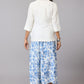 Mira’s White Wrap-Front Top