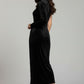 One-Shoulder Midi Dress - Black | Velvet