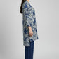 Longline Printed Tunic - Blue | Lyocell Denim