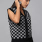 Checkmate Black Sleeveless Sweater Vest