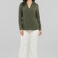 Modern Wrap Shirt - Olive | Viscose Blend