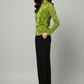 Lime Velvet Floral Burnout Top