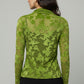 Lime Velvet Floral Burnout Top