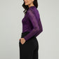 Purple Partywear Velvet Burnout Top
