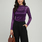 Purple Partywear Velvet Burnout Top