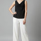 Classic Black Cowl Neck Lurex Top