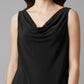 Classic Black Cowl Neck Lurex Top