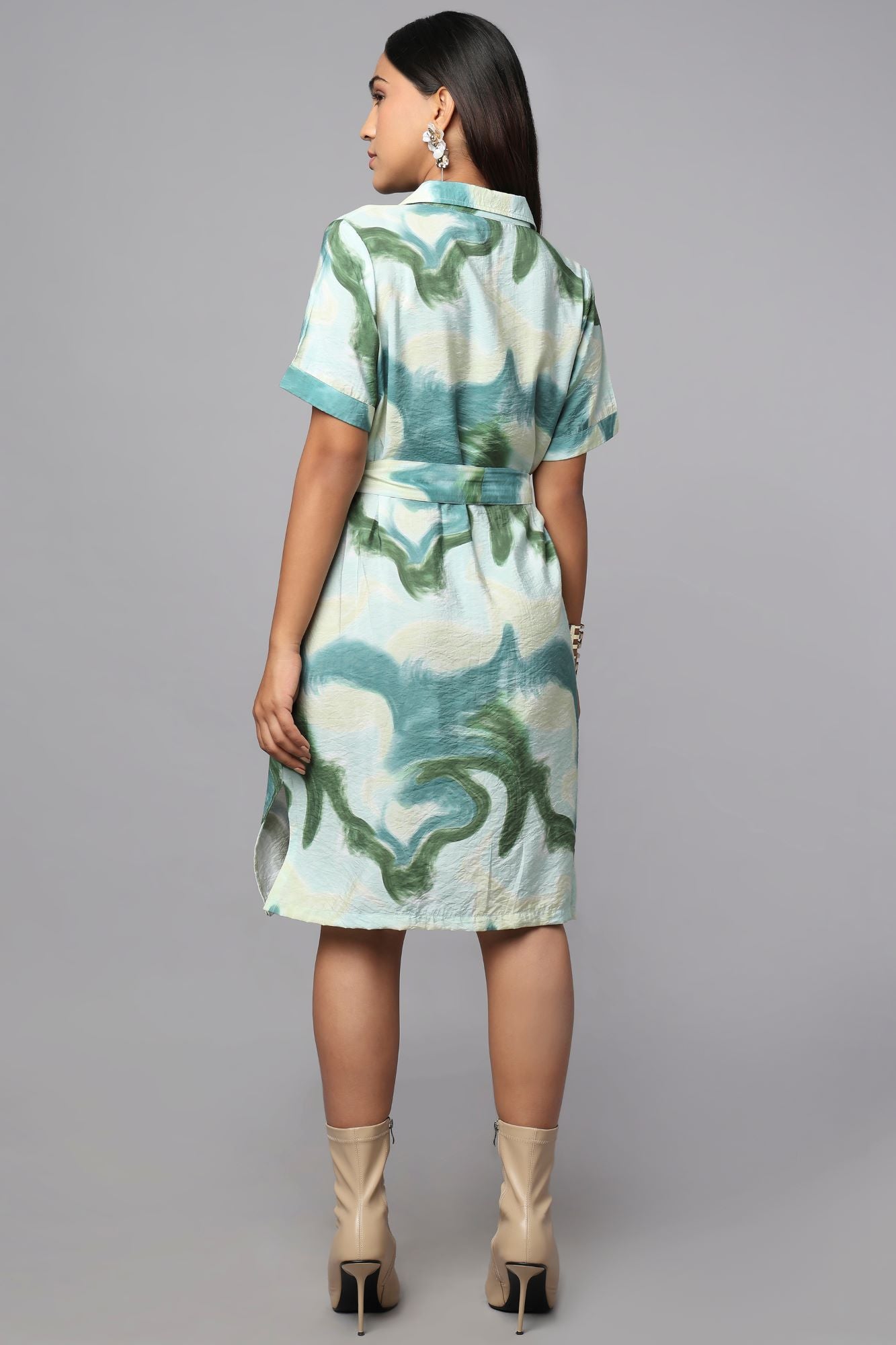 Dreamwave Crinkle Shirt Dress