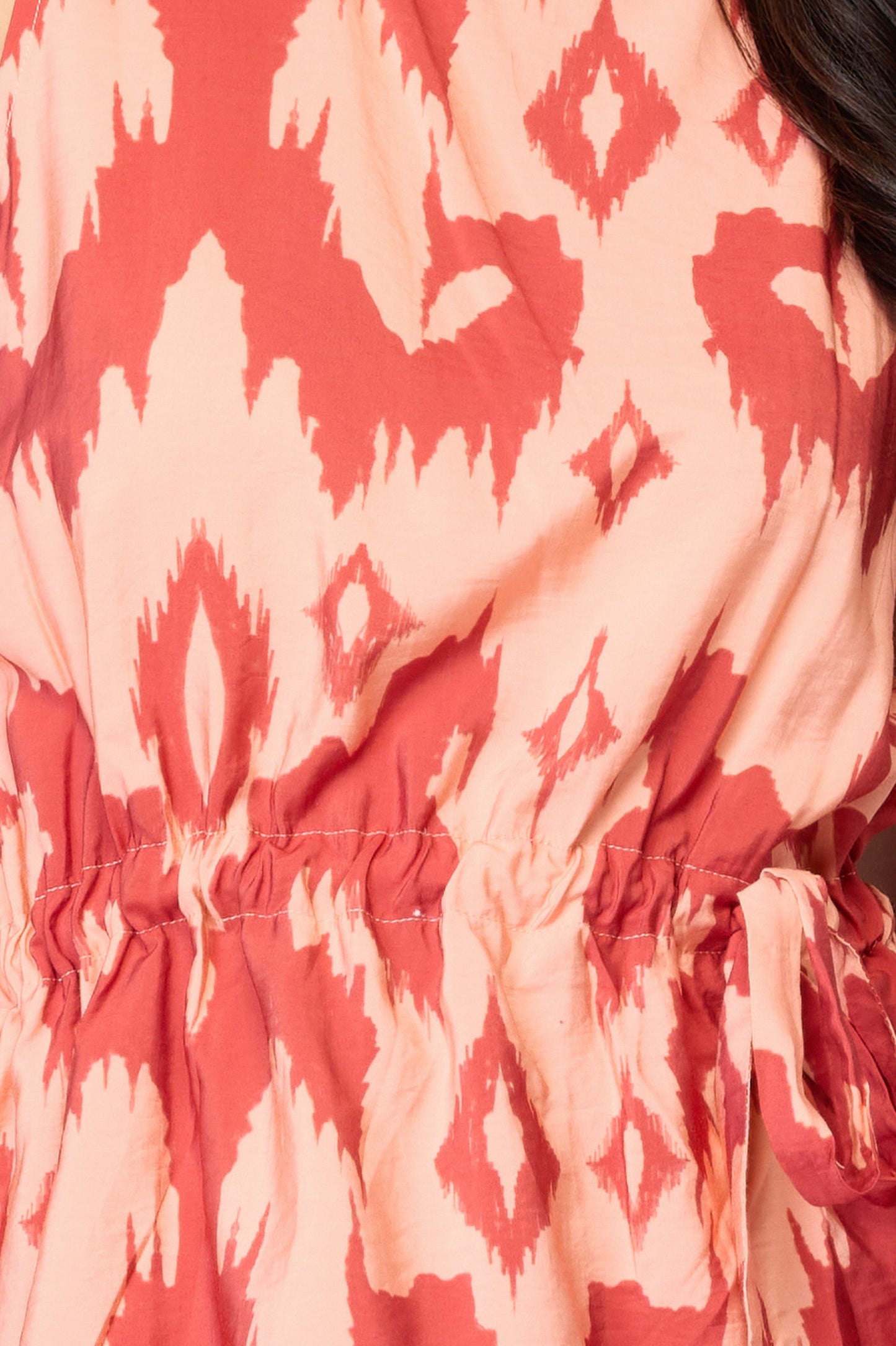 Peach Crush Ikat Top