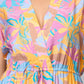 Sunset Glow V-Neck Dress