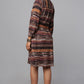Earthline Knit Shirt Dress with Drawstring Waist
