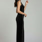 One-Shoulder Midi Dress - Black | Velvet