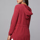 Everyday Knit Hoodie with Pockets - Maroon