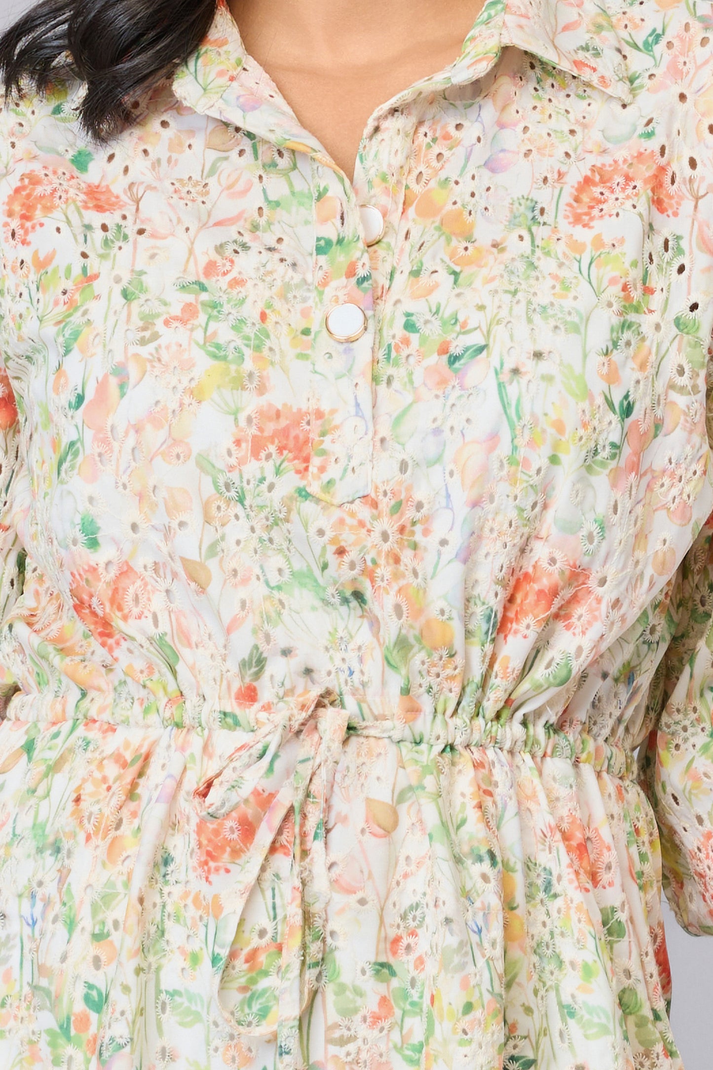 Aaravi’s schiffli Embroidered Garden Dress